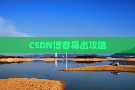 CSDN博客导出攻略